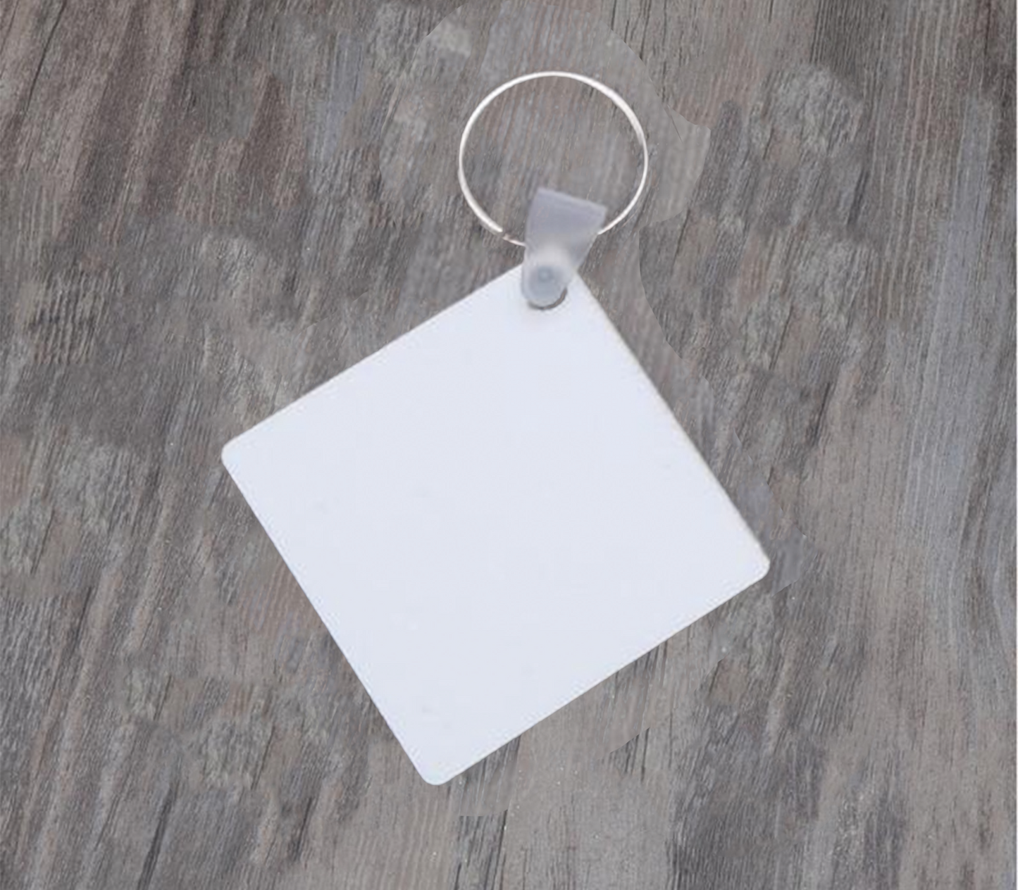 Chaveiro branco sublimático retangular