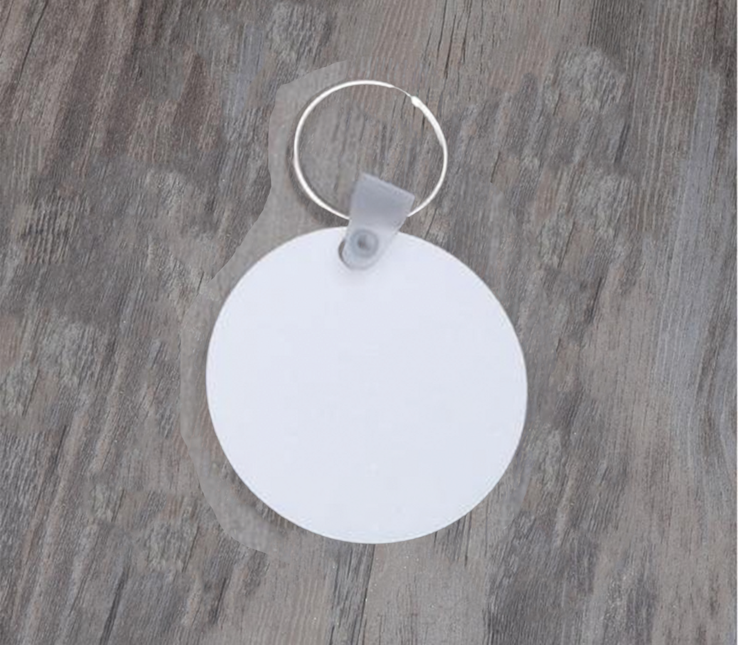 chaveiro branco sublimatico Redondo